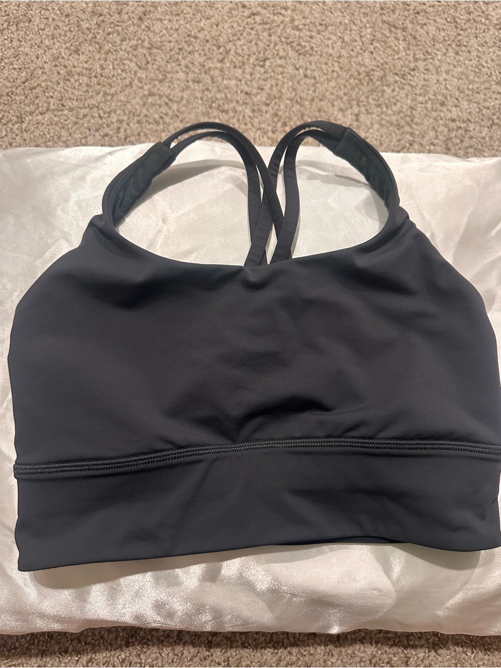 Lululemon Energy Bra Size 6 Graphite Grey - Picture 5 of 8